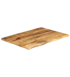 Dessus de table 70x60x3,8 cm bord vivant bois massif manguier