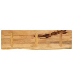 Dessus de table 110x30x3,8 cm bord vivant bois massif manguier