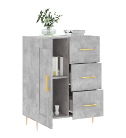 Buffet gris béton 69,5x34x90 cm bois d'ingénierie