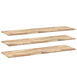 Étagères flottantes 3 pcs 120x40x2 cm acacia massif non traité