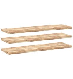 Étagères flottantes 3 pcs 120x40x4 cm acacia massif non traité