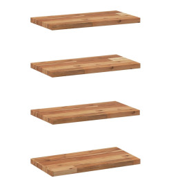 Étagères flottantes 4 pcs 60x20x2 cm acacia massif à l'huile