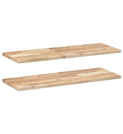 Étagères flottantes 2 pcs 100x30x2 cm acacia massif non traité