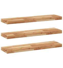 Étagères flottantes 3 pcs 100x20x4 cm acacia massif à l'huile