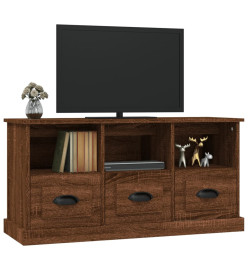 Meuble TV chêne marron 100x35x50 cm bois d'ingénierie