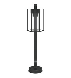 Lampadaires d'extérieur 3 pcs noir 60 cm acier inoxydable