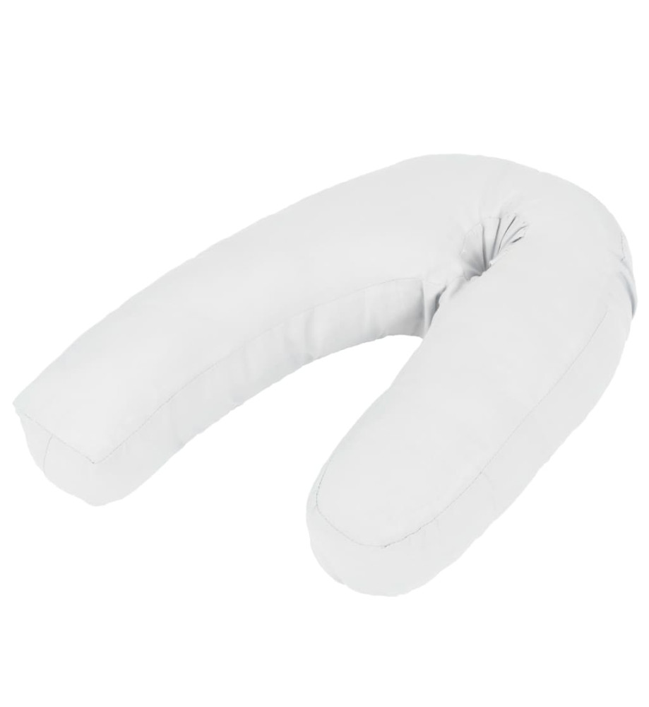 Coussin de grossesse en forme de J 54x(36-43) cm Blanc