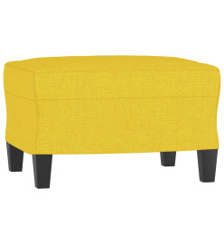 Ensemble de canapés 3 pcs avec coussins jaune clair tissu