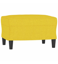 Ensemble de canapés 4 pcs avec coussins jaune clair tissu