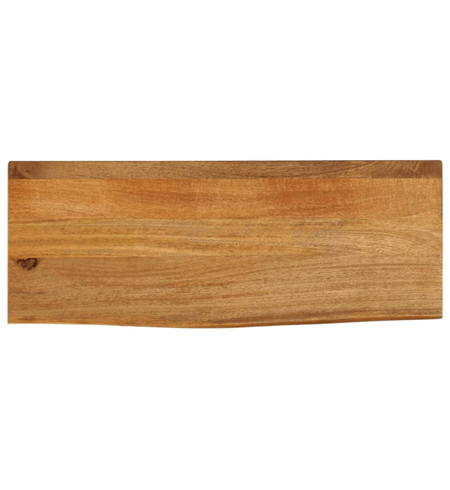 Dessus de table à bord vivant 90x30x2,5 cm bois massif manguier