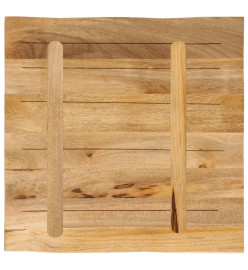 Dessus de table bord vivant 40x40x2,5 cm bois de manguier brut