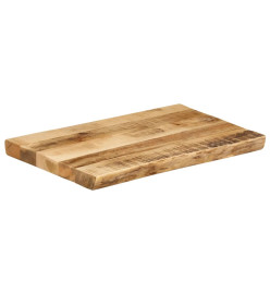 Dessus de table bord vivant 60x40x2,5 cm bois de manguier brut