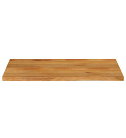 Dessus de table à bord vivant 120x60x3,8cm bois massif manguier