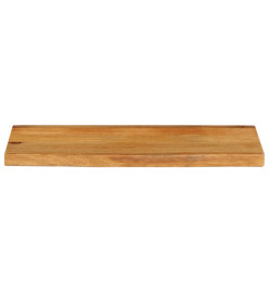 Dessus de table à bord vivant 80x40x3,8 cm bois massif manguier