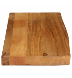 Dessus de table à bord vivant 80x40x3,8 cm bois massif manguier