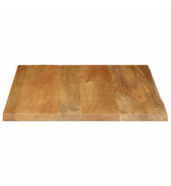 Dessus de table à bord vivant 80x80x3,8 cm bois massif manguier