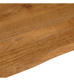 Dessus de table à bord vivant 80x80x3,8 cm bois massif manguier