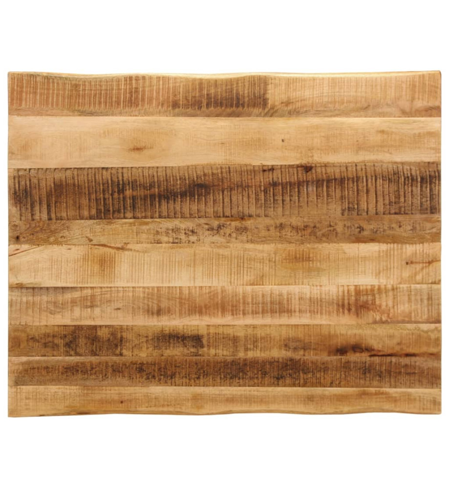 Dessus de table bord vivant 90x80x2,5 cm bois de manguier brut