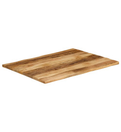 Dessus de table bord vivant 90x80x2,5 cm bois de manguier brut