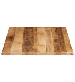 Dessus de table bord vivant 90x80x2,5 cm bois de manguier brut