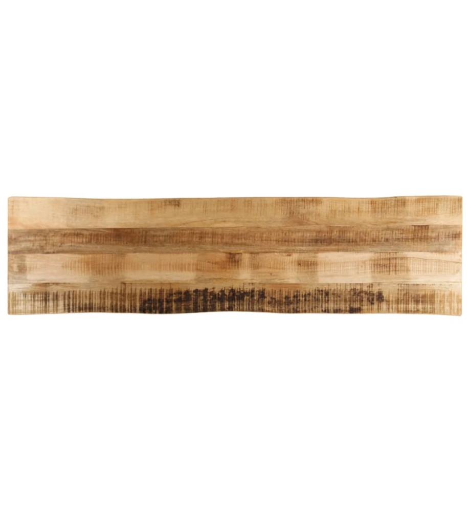 Dessus de table bord vivant 180x40x3,8 cm bois de manguier brut