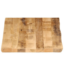 Dessus de table bord vivant 120x60x3,8 cm bois de manguier brut