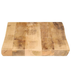 Dessus de table bord vivant 60x40x3,8 cm bois de manguier brut