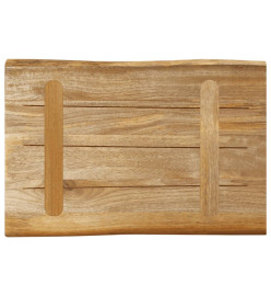 Dessus de table bord vivant 60x40x3,8 cm bois de manguier brut