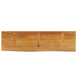 Dessus de table à bord vivant 120x30x3,8cm bois massif manguier