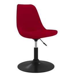 Chaises à dîner pivotantes 2 pcs Rouge Velours