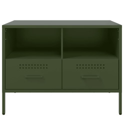 Meubles TV 2 pcs vert olive 68x39x50,5 cm acier laminé à froid