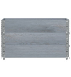 Colliers de palette 3 pcs gris 100x50 cm bois de pin solide