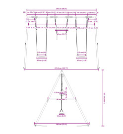 Ensemble de balançoire d'extérieur avec balançoires et trapèze