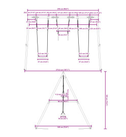 Ensemble de balançoire d'extérieur avec balançoires et trapèze