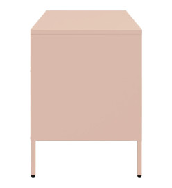 Meubles TV 2 pcs rose 68x39x50,5 cm acier laminé à froid