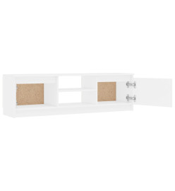 Meuble TV Blanc 120x30x35,5 cm Bois d'ingénierie