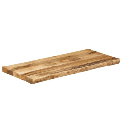 Dessus de table bord vivant 80x40x2,5 cm bois de manguier brut