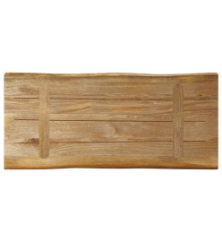 Dessus de table bord vivant 80x40x2,5 cm bois de manguier brut