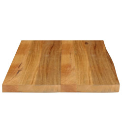 Dessus de table à bord vivant 70x60x3,8 cm bois massif manguier