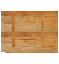 Dessus de table à bord vivant 70x60x3,8 cm bois massif manguier