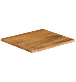 Dessus de table à bord vivant 40x40x2,5 cm bois massif manguier