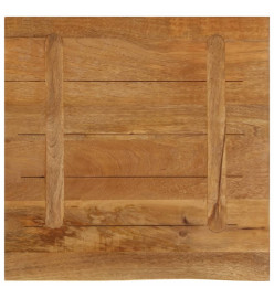 Dessus de table à bord vivant 40x40x2,5 cm bois massif manguier