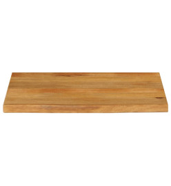 Dessus de table à bord vivant 80x60x2,5 cm bois massif manguier