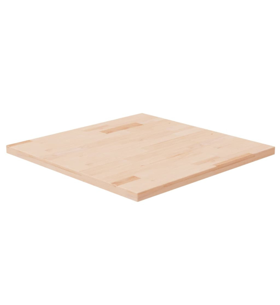 Dessus de table carré 60x60x2,5 cm Bois chêne massif non traité