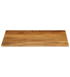 Dessus de table à bord vivant 90x80x2,5 cm bois massif manguier