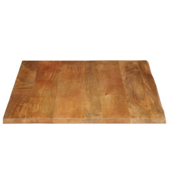 Dessus de table à bord vivant 90x80x2,5 cm bois massif manguier