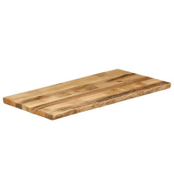 Dessus de table bord vivant 120x60x2,5 cm bois de manguier brut