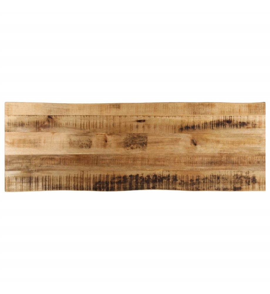 Dessus de table bord vivant 140x40x3,8 cm bois de manguier brut