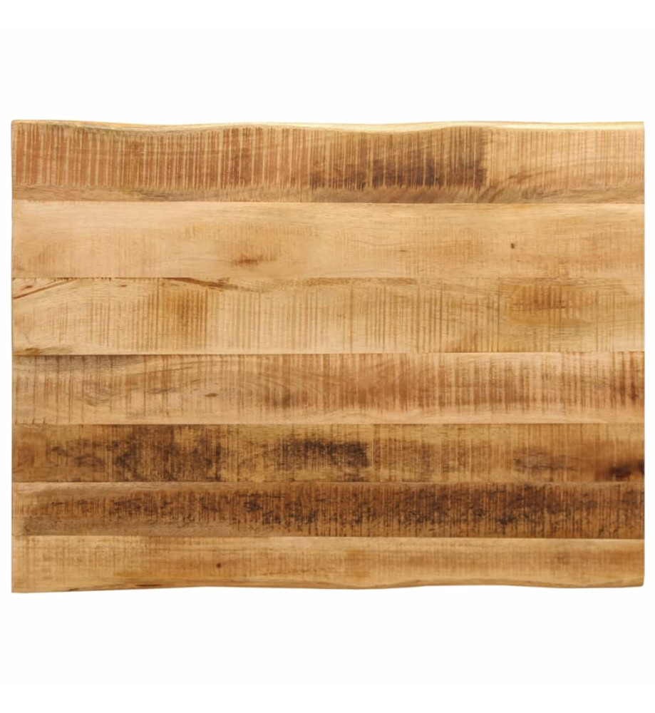 Dessus de table bord vivant 90x60x3,8 cm bois de manguier brut