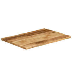 Dessus de table bord vivant 90x60x3,8 cm bois de manguier brut